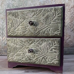 Трафарет - Геральдические листья малый - Фотография интерьере 6