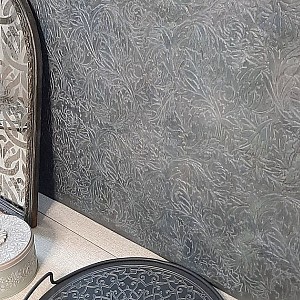 Трафарет - Геральдические листья малый - Фотография интерьере 11