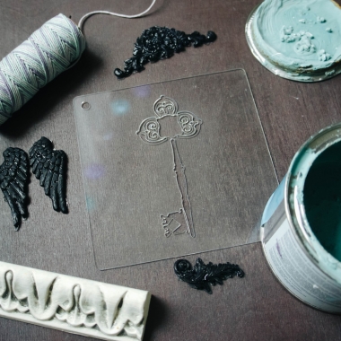 Трафарет - Ключ клевер Трафарет - Ключ клевер