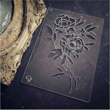 Трафарет - Пионы Трафарет - Пионы